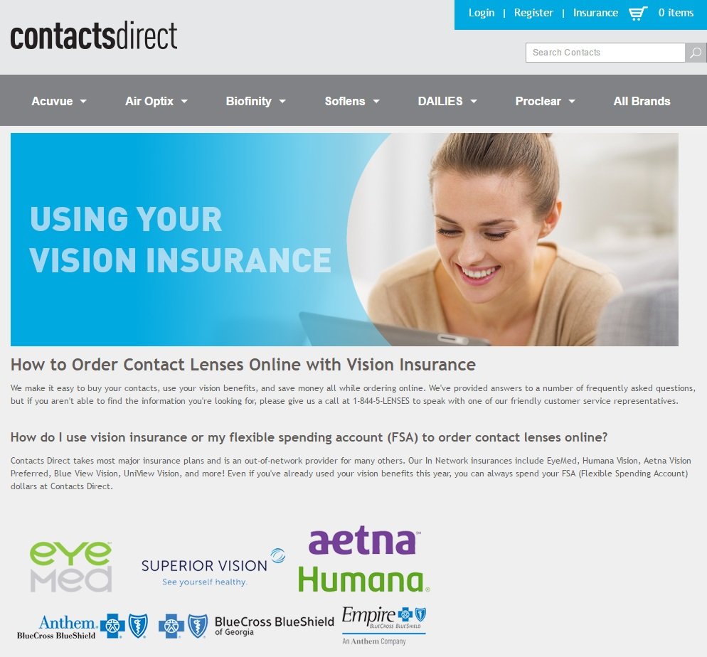 Contactsdirect.Com Using Your Vision Insurance