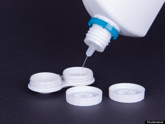 Filling Case With Contact Lens Solution
