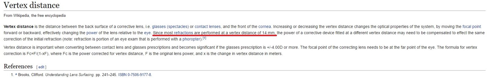 Spectacle Calculator By CooperVision Default Vertex Distance