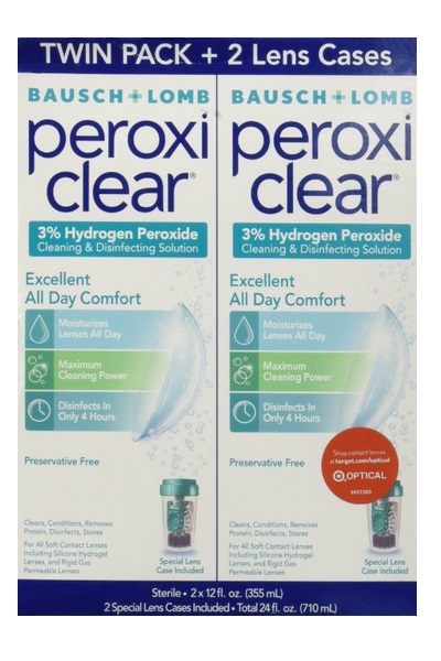 Peroxiclear hydrogen peroxide contact lens solution