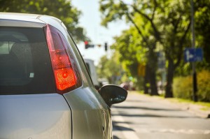 Car in traffic