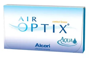 Cheap Monthly Contact Lenses - Air Optix Aqua box at Lens