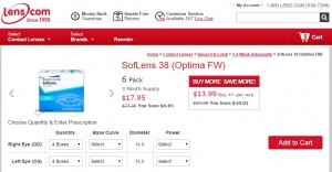 Cheap Monthly Contact Lenses - Soflens 38 at Lens