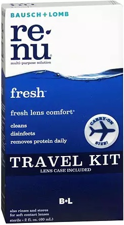 travel size contact lens solution - renu travel kit