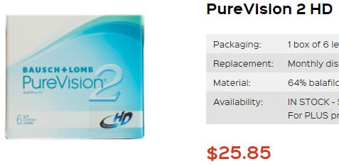 PureVision2 at PriceSmartContacts