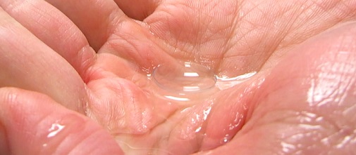 contact lens in hand